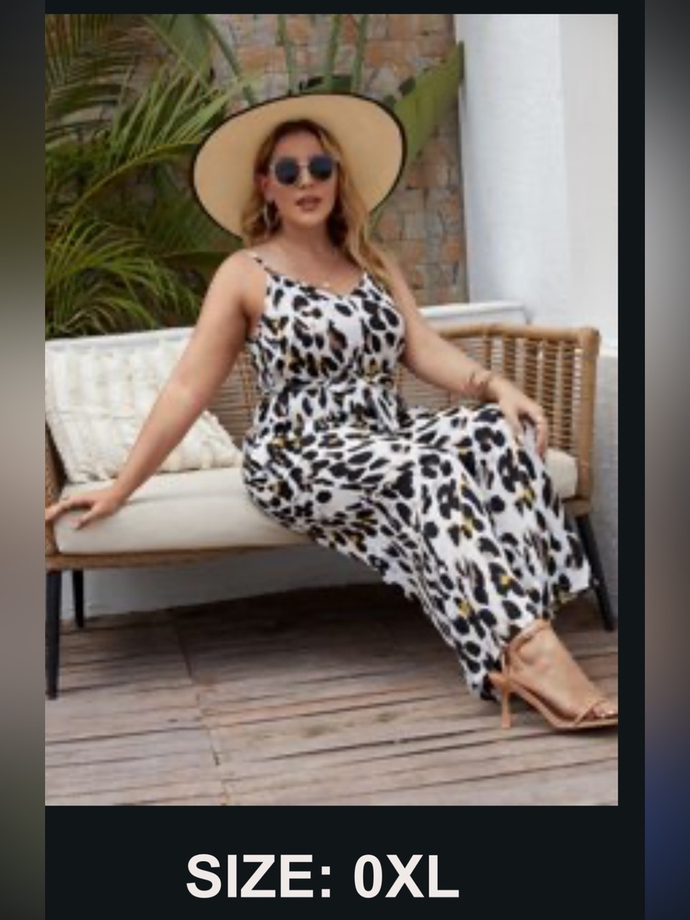 NEW! SHEIN Animal Print Jumpsuit Size 0XL